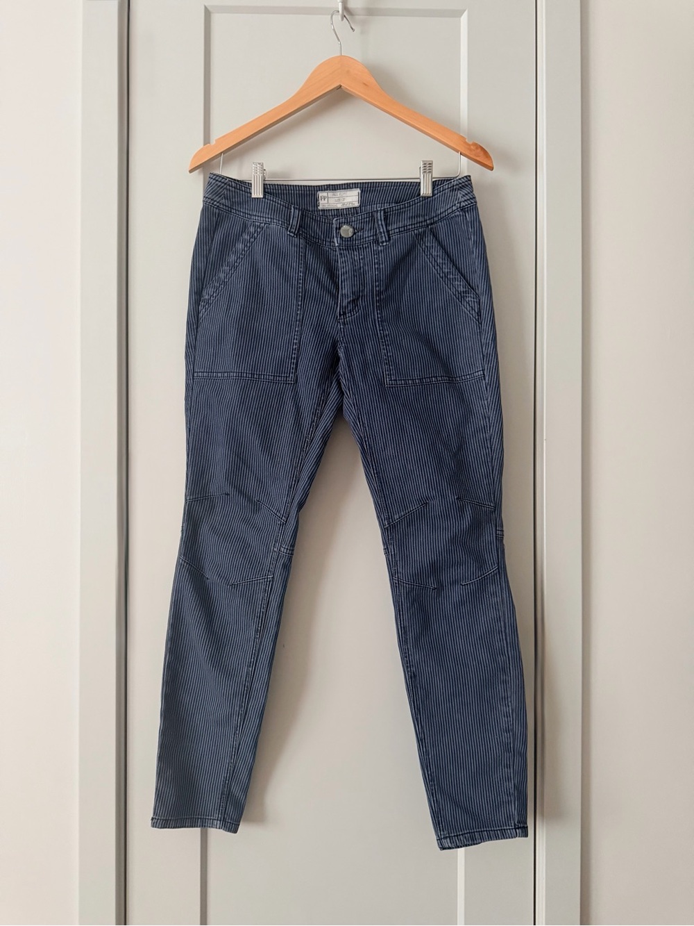 Free People Hickory Railroad Stripe Utility Pants Size 27